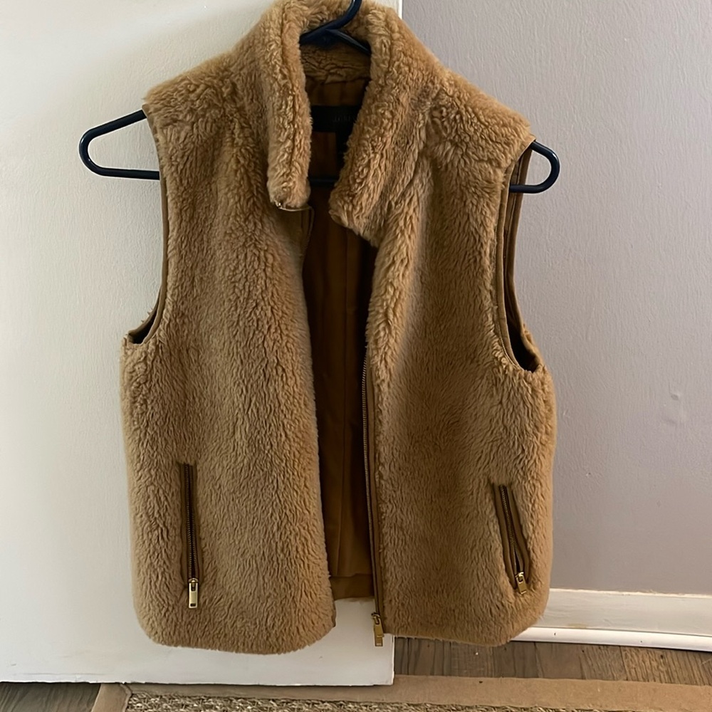 XS J CREW FUR VEST